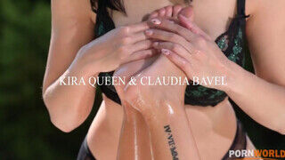 Kira Queen és Claudia Bavel hármasban dugnak